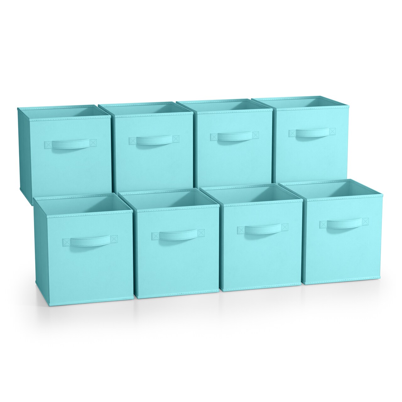 Sorbus 8 Pack 11 Inch Foldable Storage Cubes with Handles- for Organizing Home, Shelves, Nursery, Playroom, Closet and More